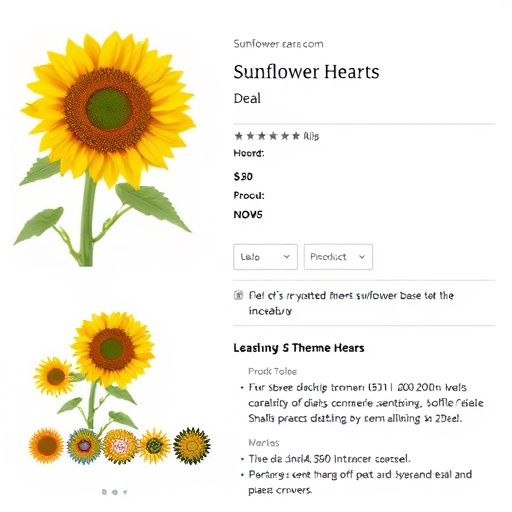 Product page showing sunflower hearts deal