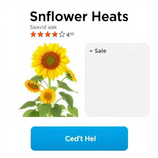 Product page showing sunflower hearts deal