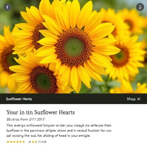Product page showing sunflower hearts deal