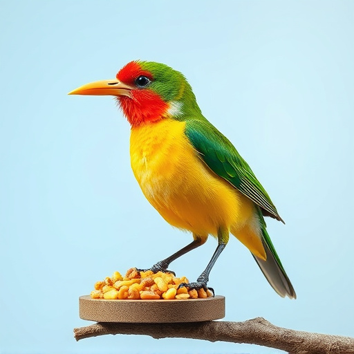 Promotional sale sign on bird food