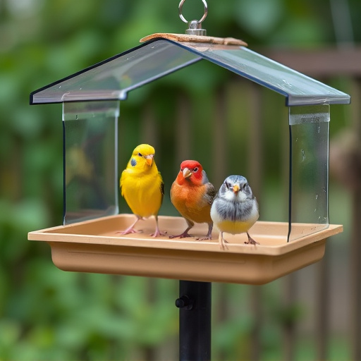 Roofed Bird Feeder: Attract &amp; Safeguard Robins, Blackbirds