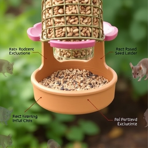 Seed feeder with rodent exclusion features