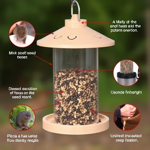 Seed feeder with rodent exclusion features
