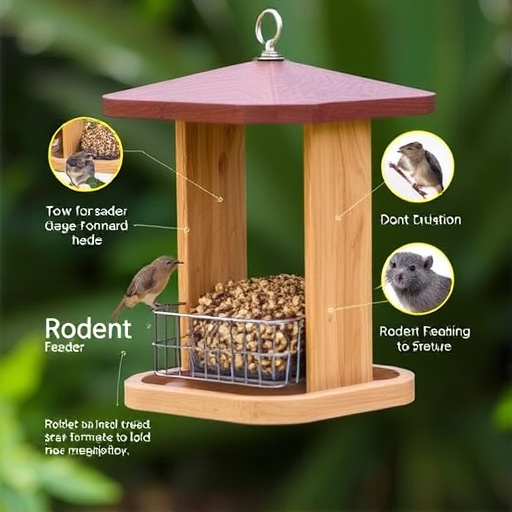 Seed feeder with rodent exclusion features