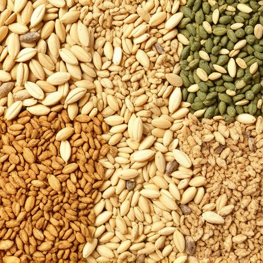 Selection of seed mixes for UK birds