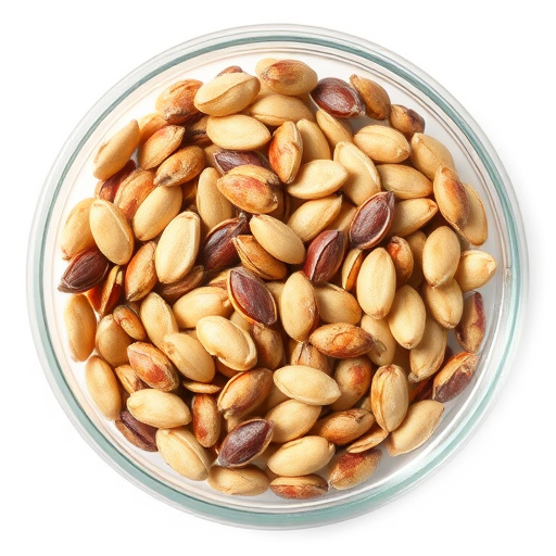 Shelled sunflower seeds in clear container
