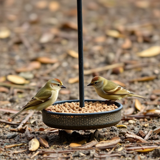 Attract Ground Feeding Birds with Dedicated Feeders and Natural Habitat