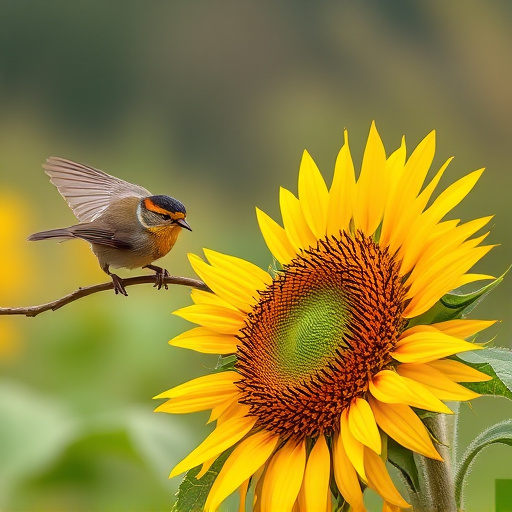 Small birds feeding on sunflower hearts