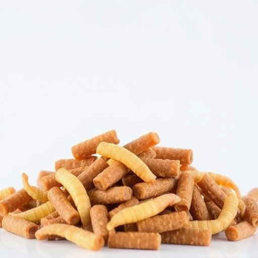 Square suet pellets with dried mealworms