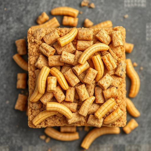Square suet pellets with dried mealworms