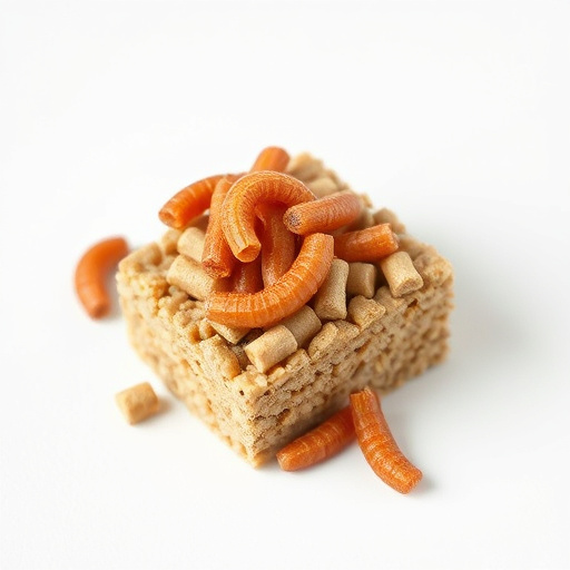 Square suet pellets with dried mealworms