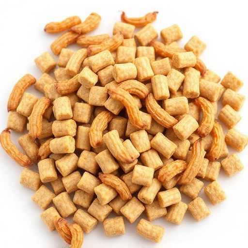 Square suet pellets with dried mealworms