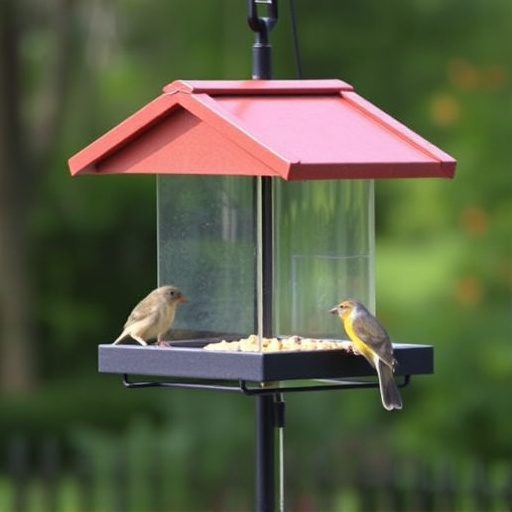 Squirrel-proof platform feeder with roof cover