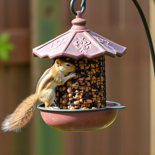 Squirrels kept away by feeder baffle