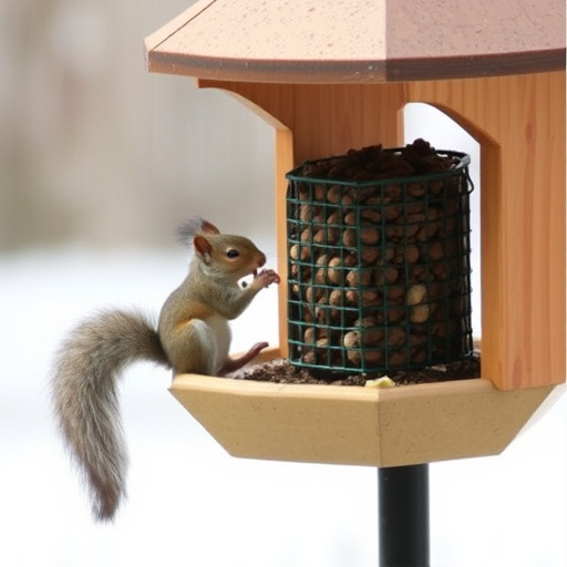 Squirrels kept away by feeder baffle