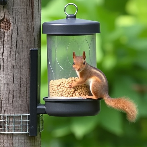 Squirrels kept away by feeder baffle