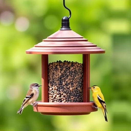 Sturdy bird feeder with anti-squirrel design