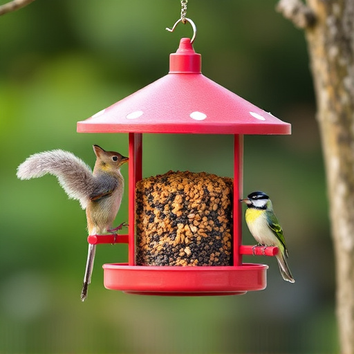 Sturdy bird feeder with anti-squirrel design