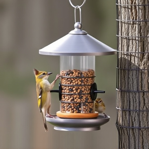 Sturdy bird feeder with anti-squirrel design