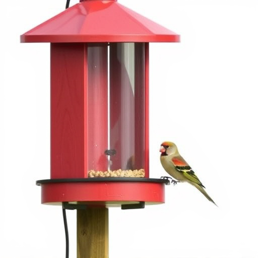 Sturdy UK-designed feeder on wooden pole