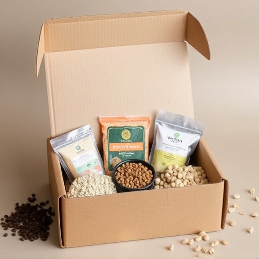 Subscription box with seeds and pellets