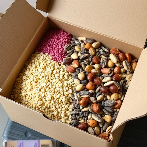 Suet and seed mix in delivery box