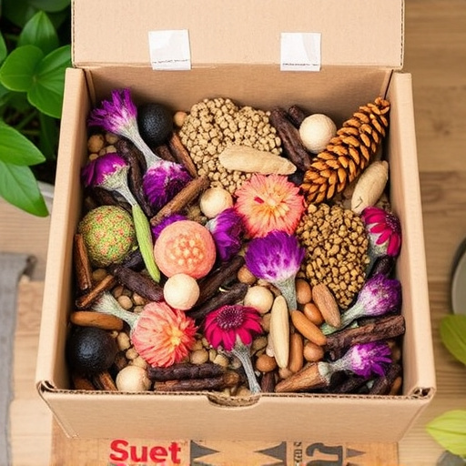 Suet and seed mix in delivery box