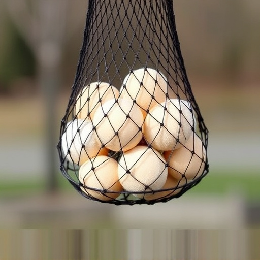 Suet balls in mesh feeder hanging