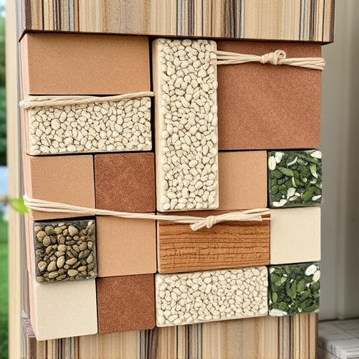 Suet blocks and seed mix displayed