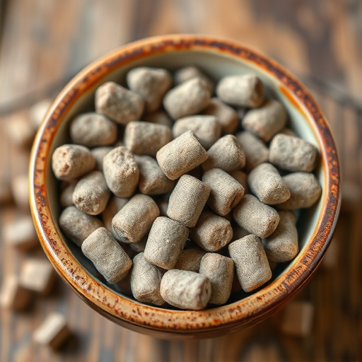 Suet pellets in a ceramic bowl