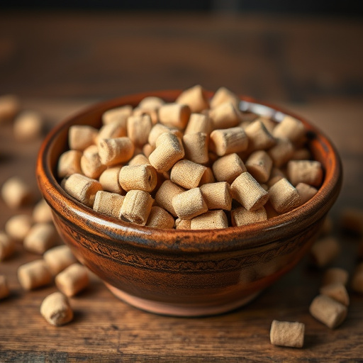 Suet pellets in a ceramic bowl