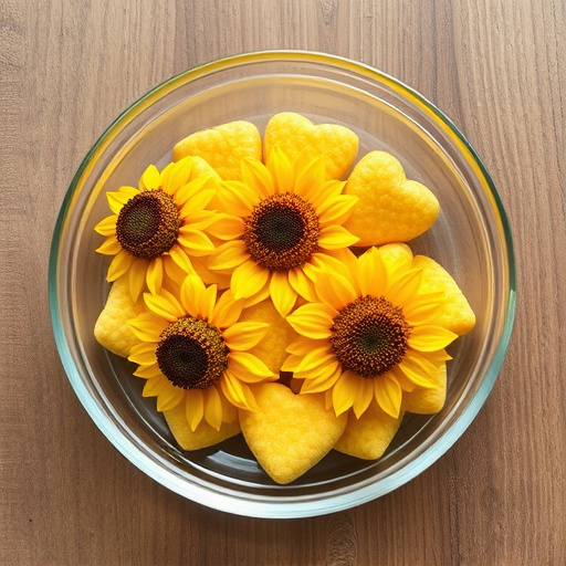 Sunflower hearts in a clear dish