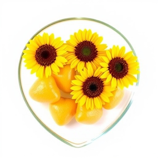 Sunflower hearts in a clear dish