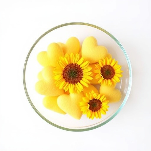 Sunflower hearts in a clear dish