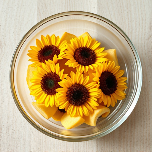Sunflower hearts in a clear dish