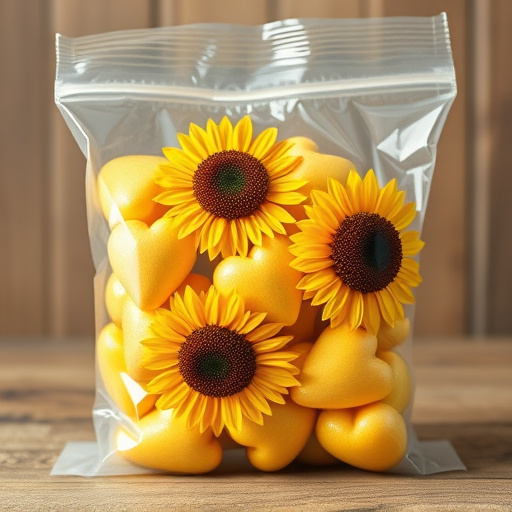 Sunflower hearts in clear plastic bag