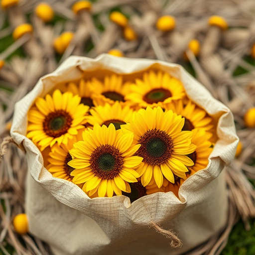 sunflower hearts in paper sack