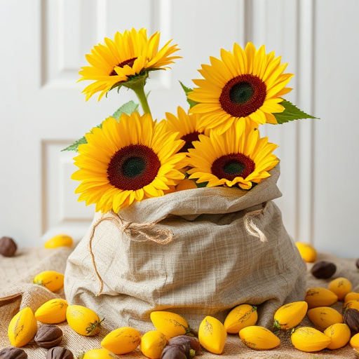 sunflower hearts in paper sack