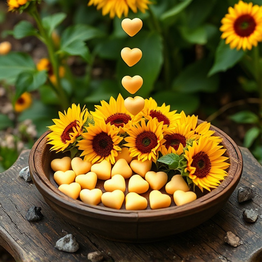 Sunflower hearts poured into bird table tray