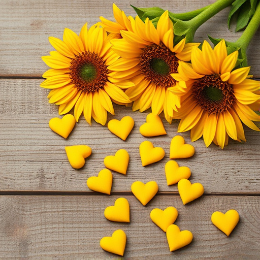 Sunflower hearts spilling onto wooden surface