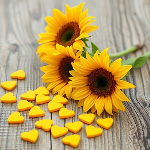 Sunflower hearts spilling onto wooden surface