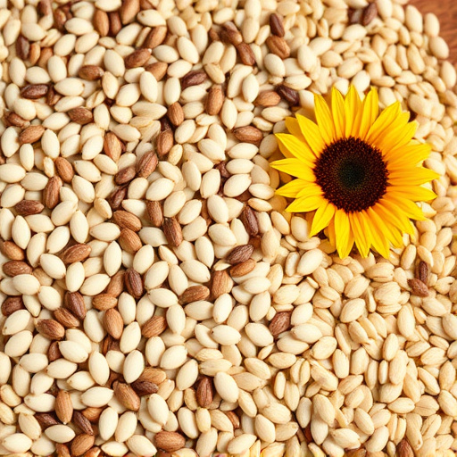 Sunflower seeds and grains mix
