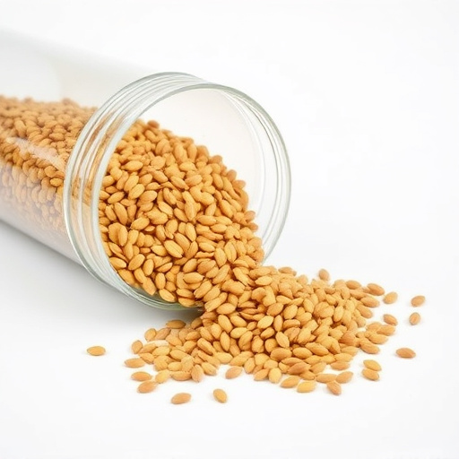 Sunflower seeds spilling from container