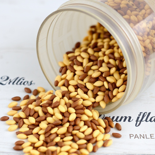 Sunflower seeds spilling from container