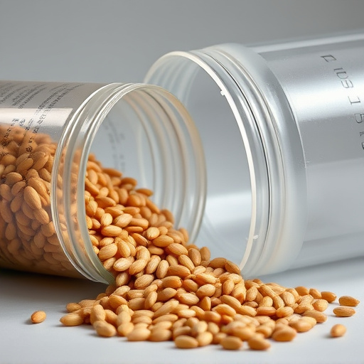 Sunflower seeds spilling from container