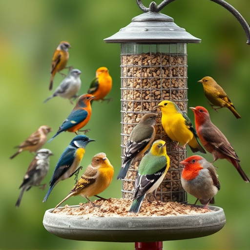 Variety of bird feed on website