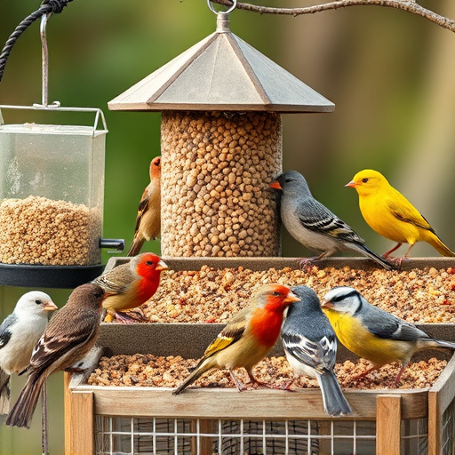 Variety of bird feed on website