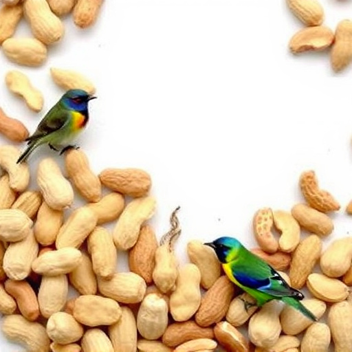 Variety of peanuts for different bird species