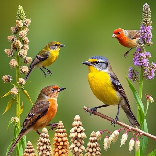 Variety of seeds for small garden birds
