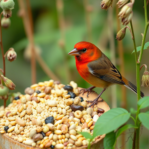 Variety of seeds for small garden birds